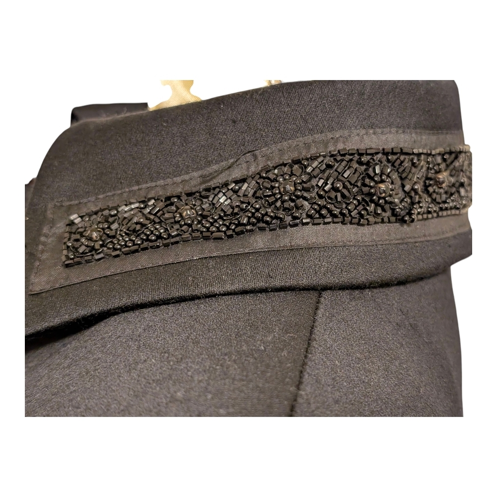 Rare!!! Vintage Beaded Zara Woman 100% Wool Black Beaded Coat. Made In Spain - Picture 10 of 14